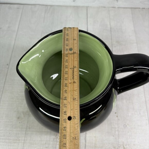 THE MAIN INGREDIENTS Black Ceramic Red Orange Green Chili Peppers 3.5Qt Pitcher - Picture 9 of 16